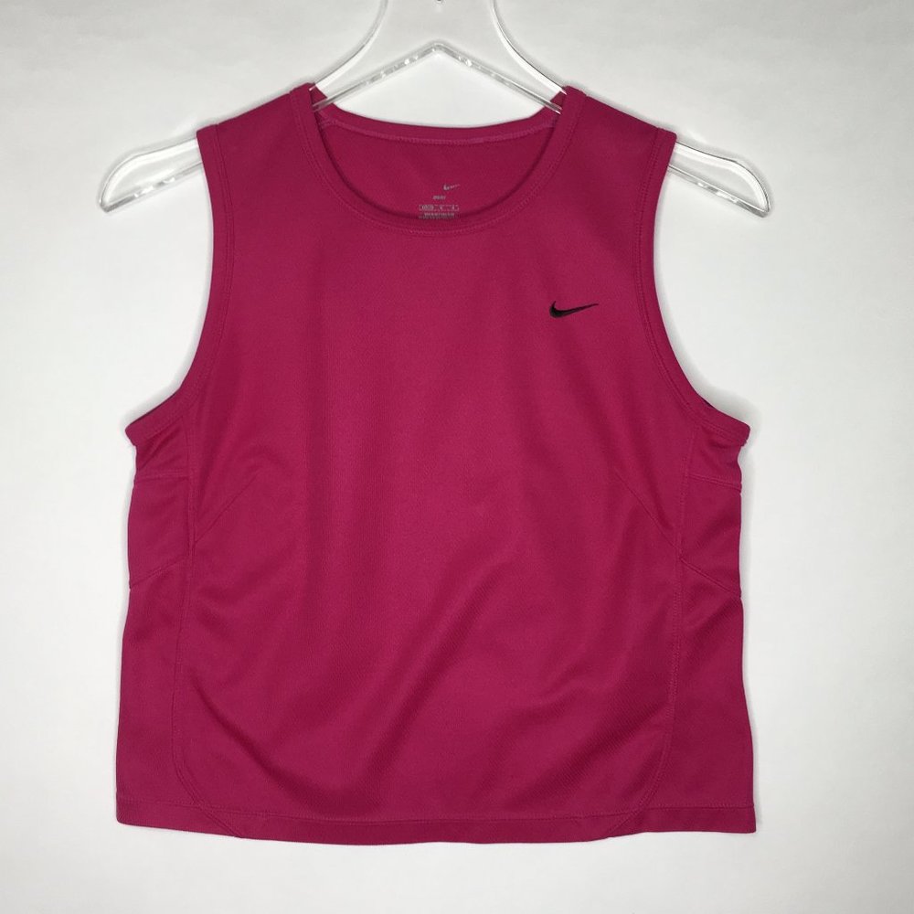 Nike Running Top Dri-FIT Sleeveless Crew Neck Pink Size M